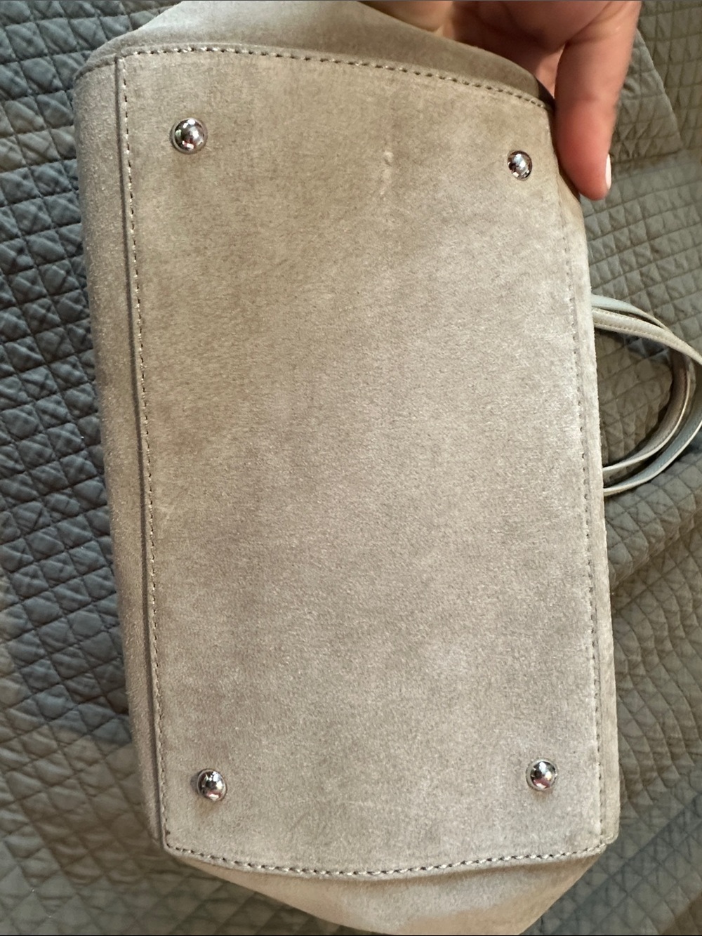 Ralph Lauren Suede Drawstring Tote Bag in Light Taupe (newish) - Picture 7 of 16